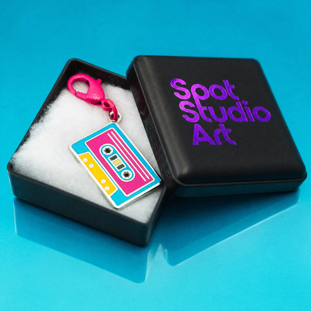 Retro Chic Cassette Enamel Charm
