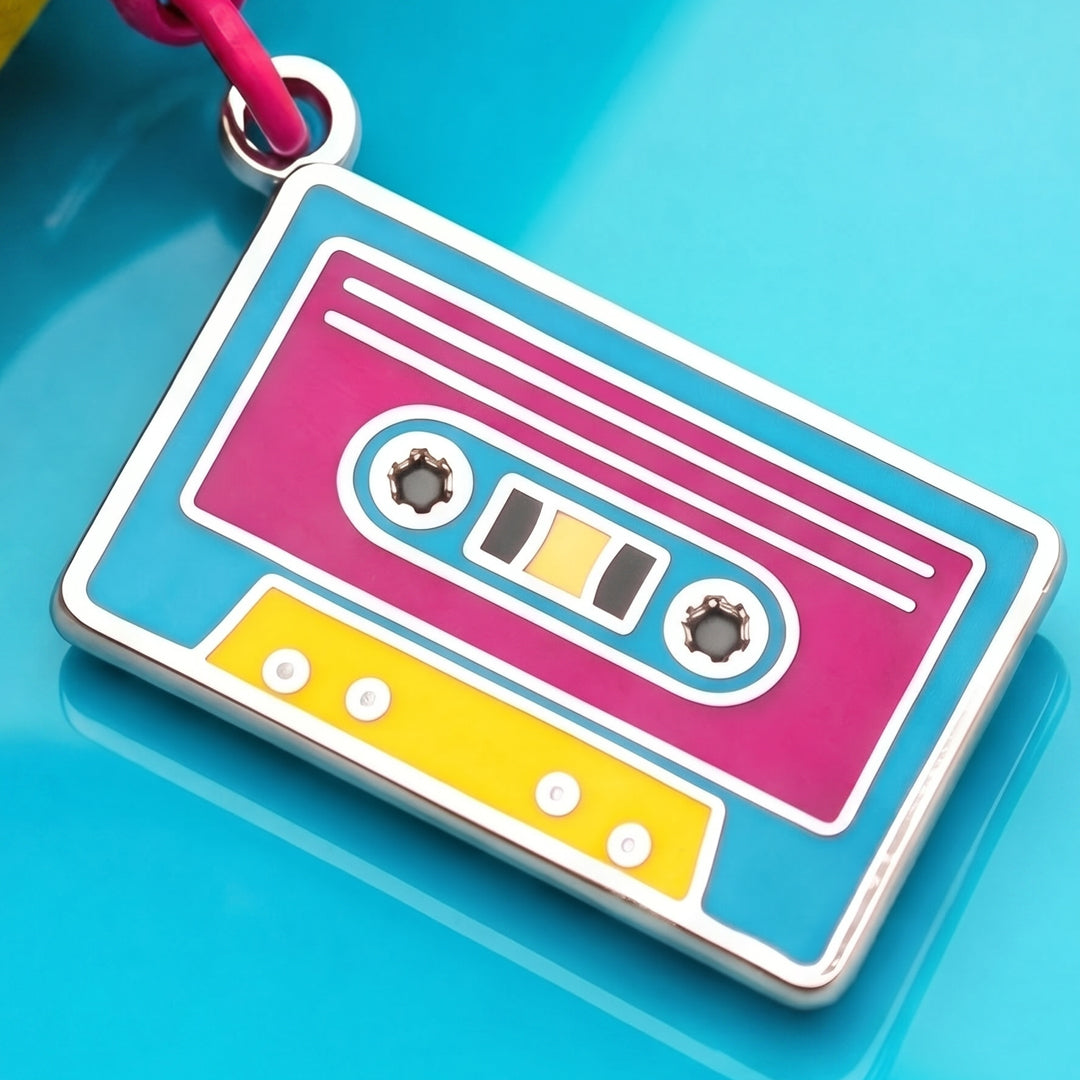 Retro Chic Cassette Enamel Charm