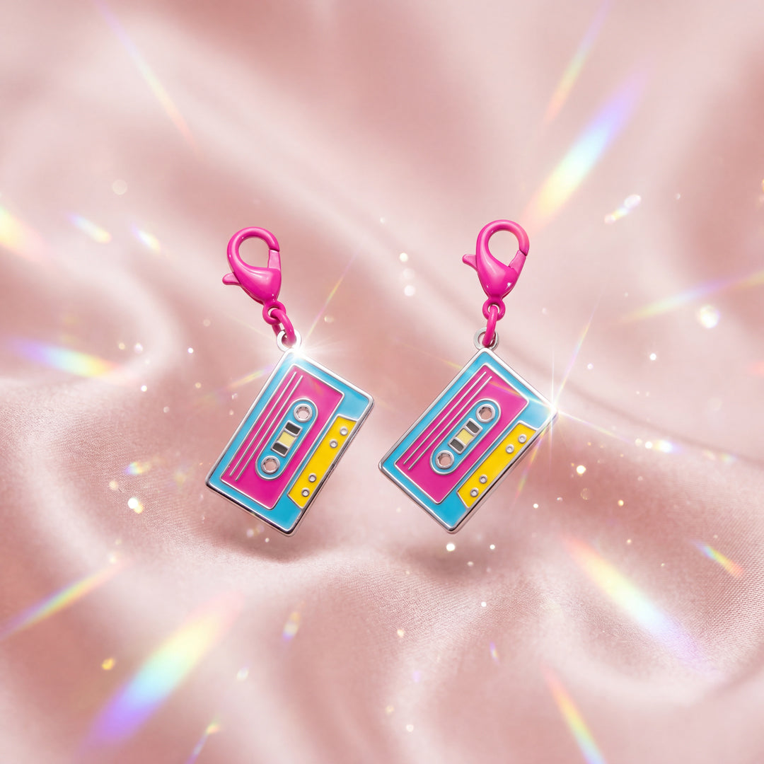 Retro Chic Cassette Enamel Charm