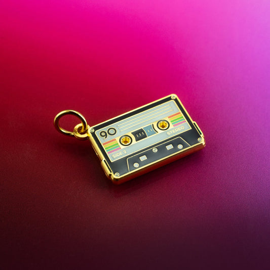 Vintage Vibes Golden Mixtape Charm