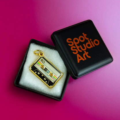 Vintage Vibes Golden Mixtape Charm
