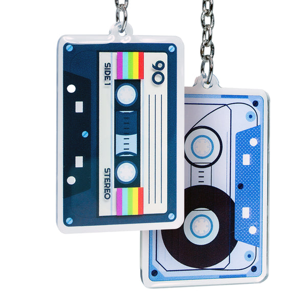 Retro Rewind Cassette Keychain