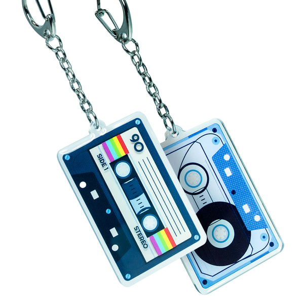 Retro Rewind Cassette Keychain