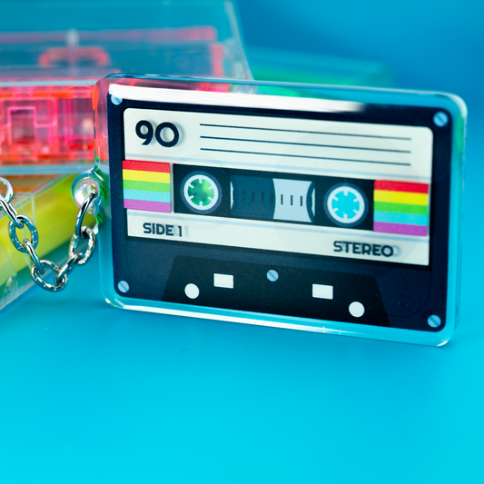 80's Cassette Tape Keychain