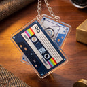 Retro Rewind Cassette Keychain