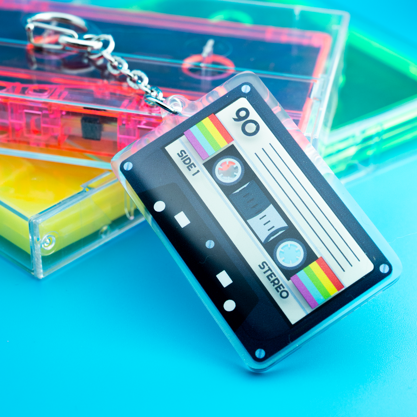 80's Cassette Tape Keychain