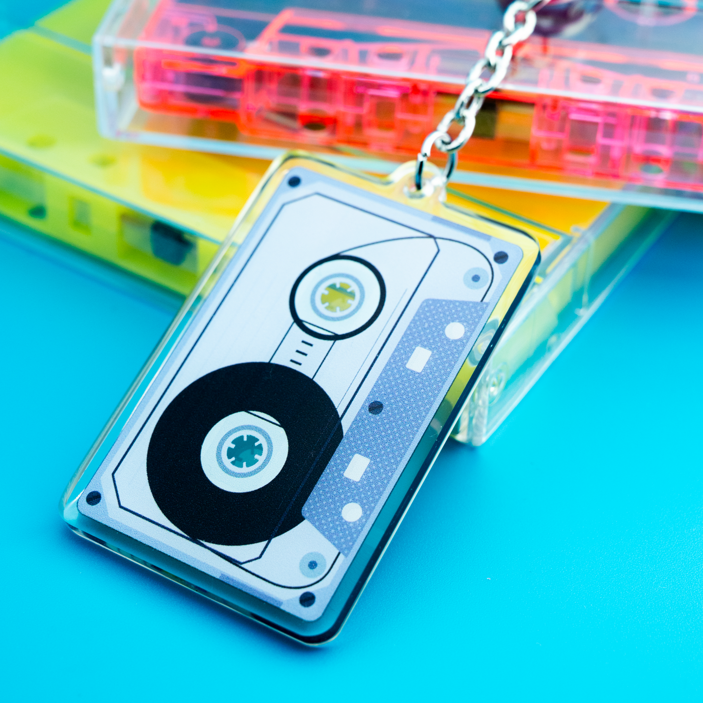 80's Cassette Tape Keychain