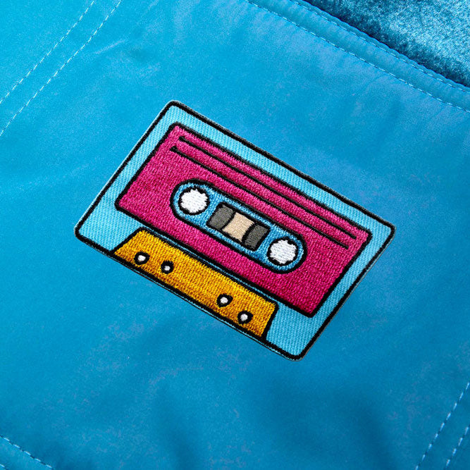 Retro Rewind: Colorful Cassette Tape Iron-On Patch