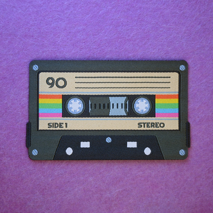 Cassette Tape Woven Iron-On Patch