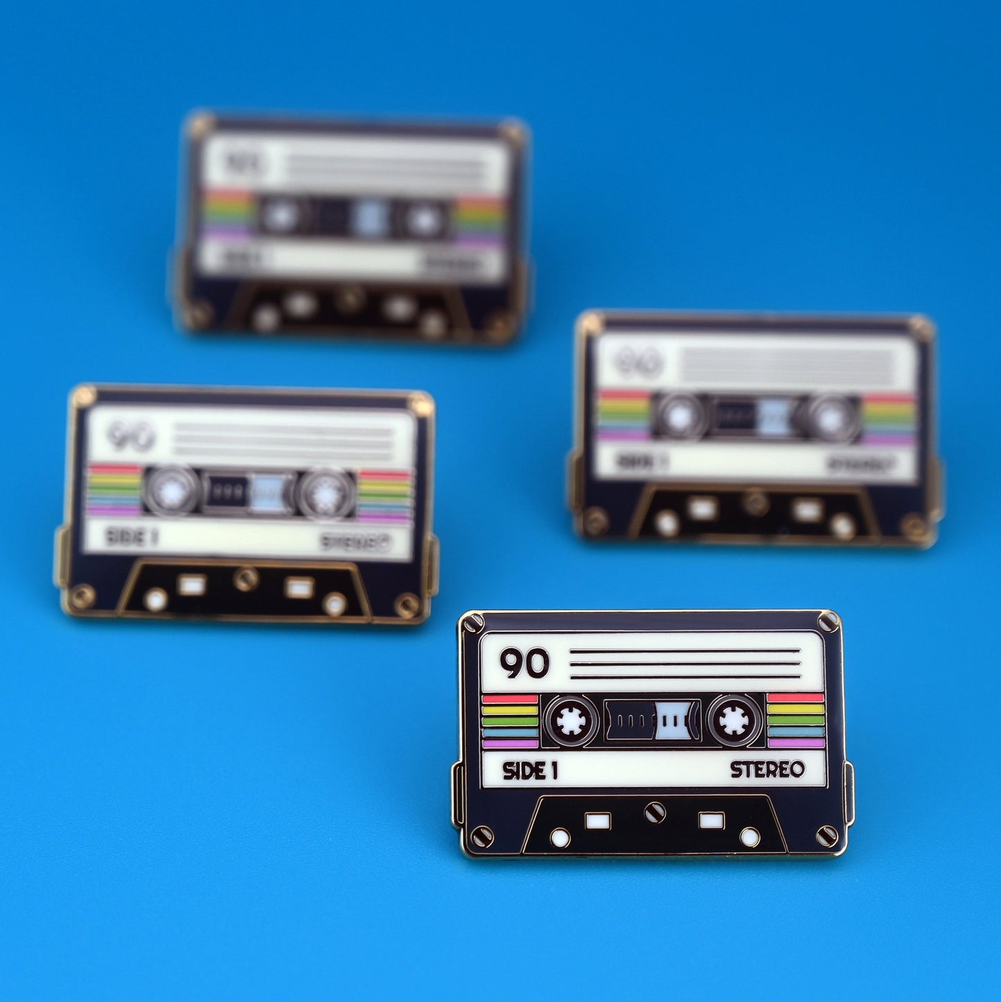 Vintage Cassette Tape Enamel Pin - A Nostalgic 80s Accessory