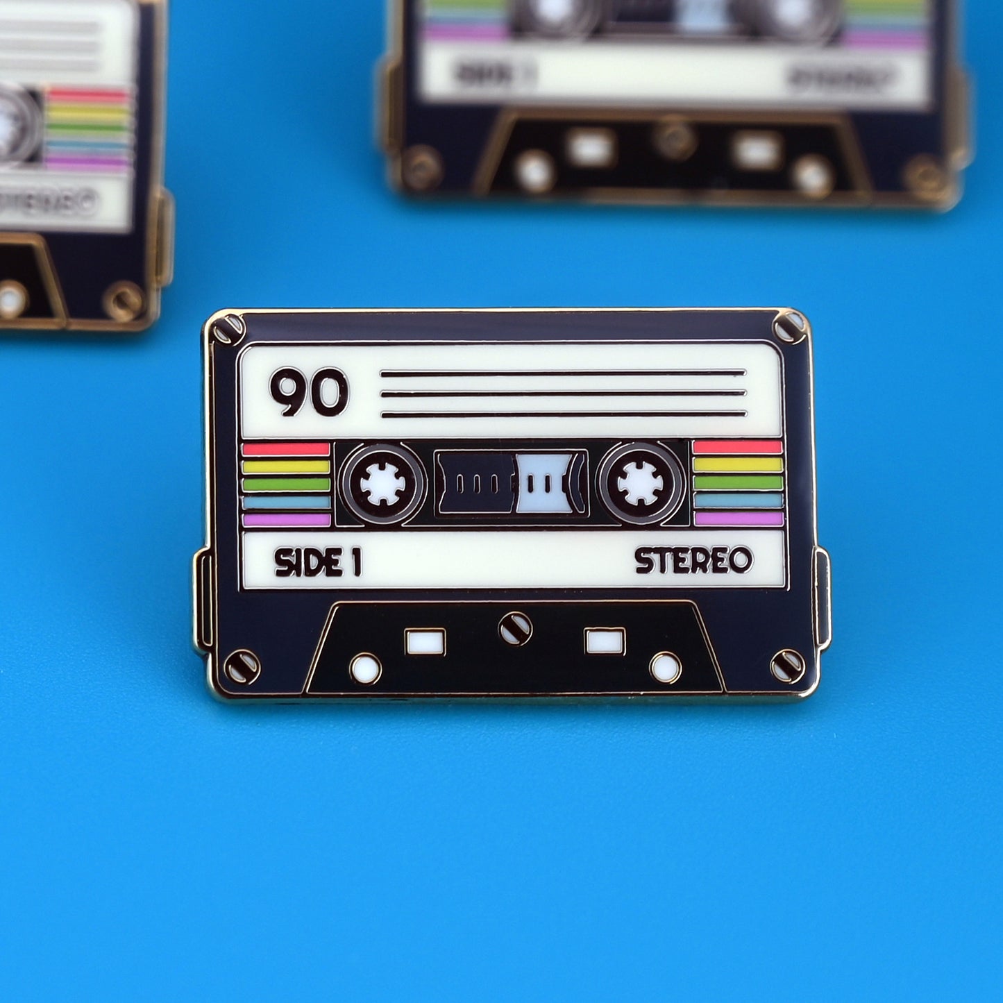 Vintage Cassette Tape Enamel Pin - A Nostalgic 80s Accessory