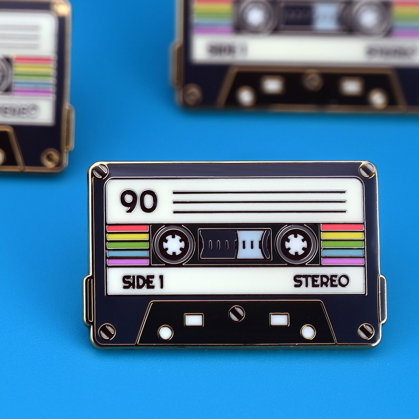 Vintage Cassette Tape Enamel Pin - A Nostalgic 80s Accessory