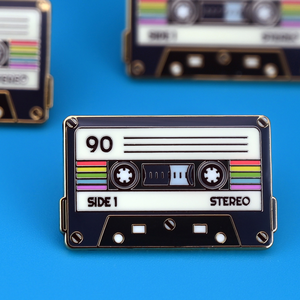 Vintage Cassette Tape Enamel Pin