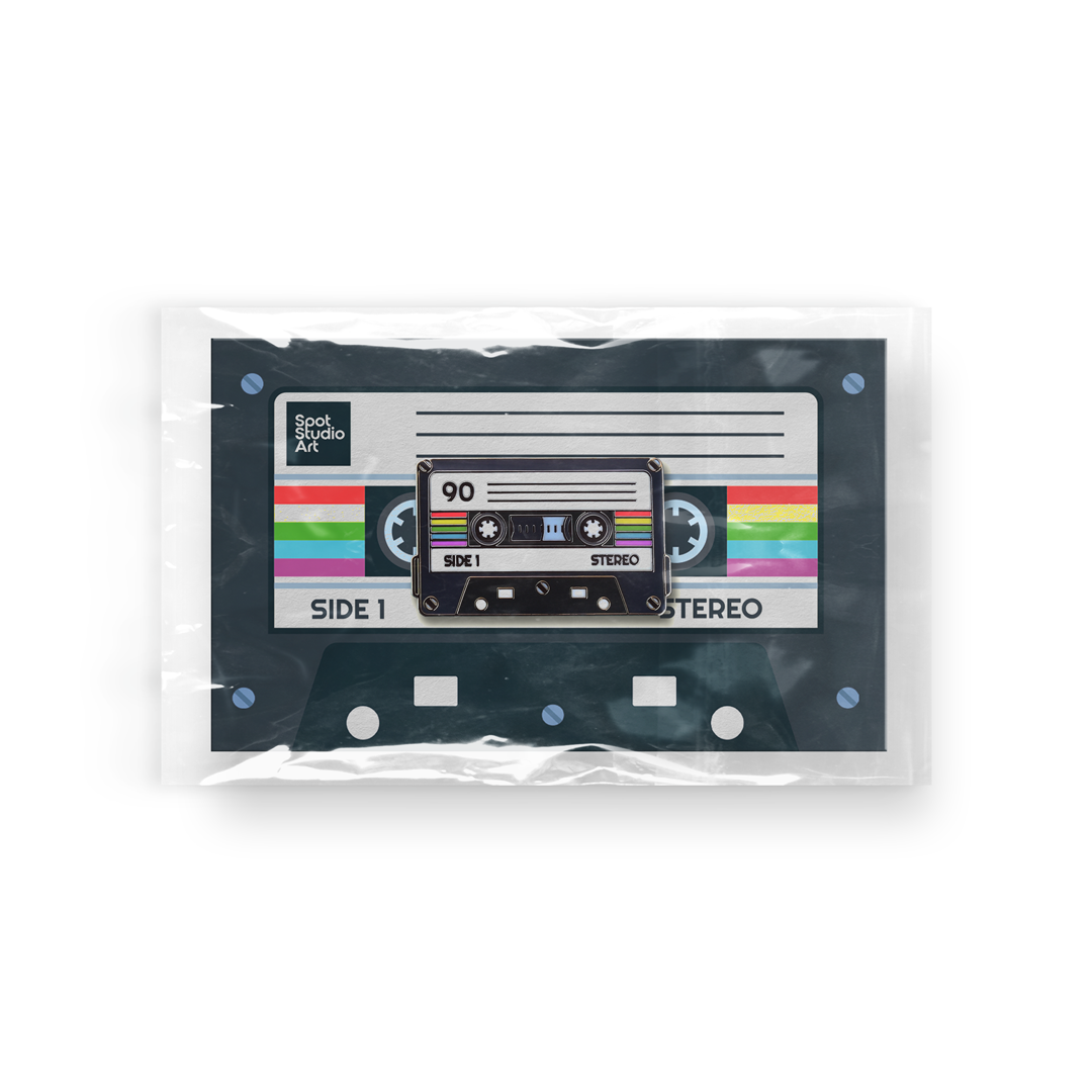 Vintage Cassette Tape Enamel Pin