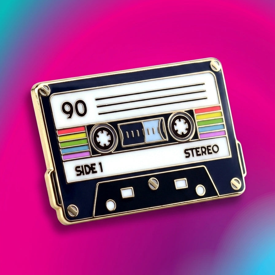 Retro Cassette Tape Enamel Pin Bundle