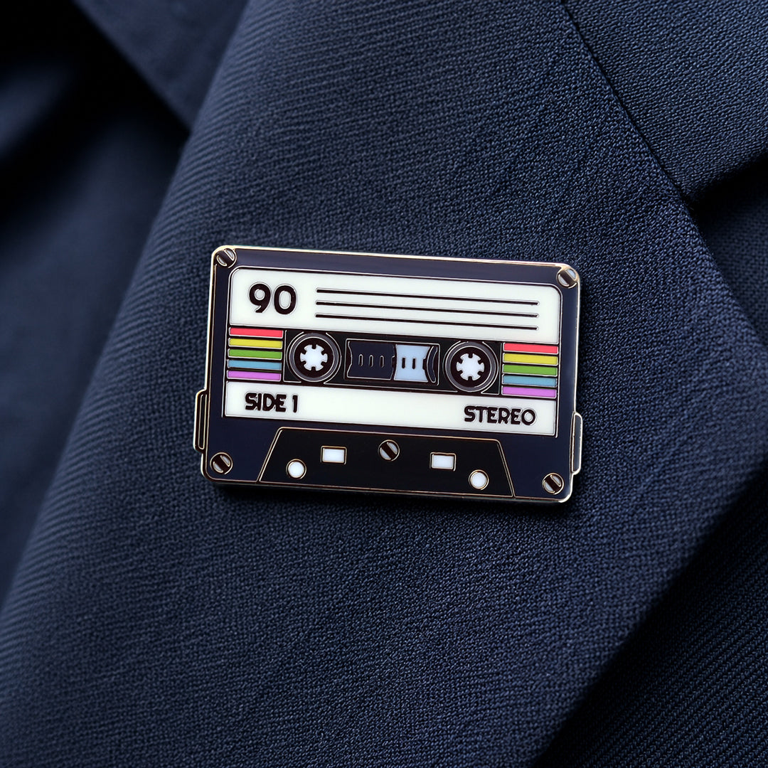 Vintage Cassette Tape Enamel Pin