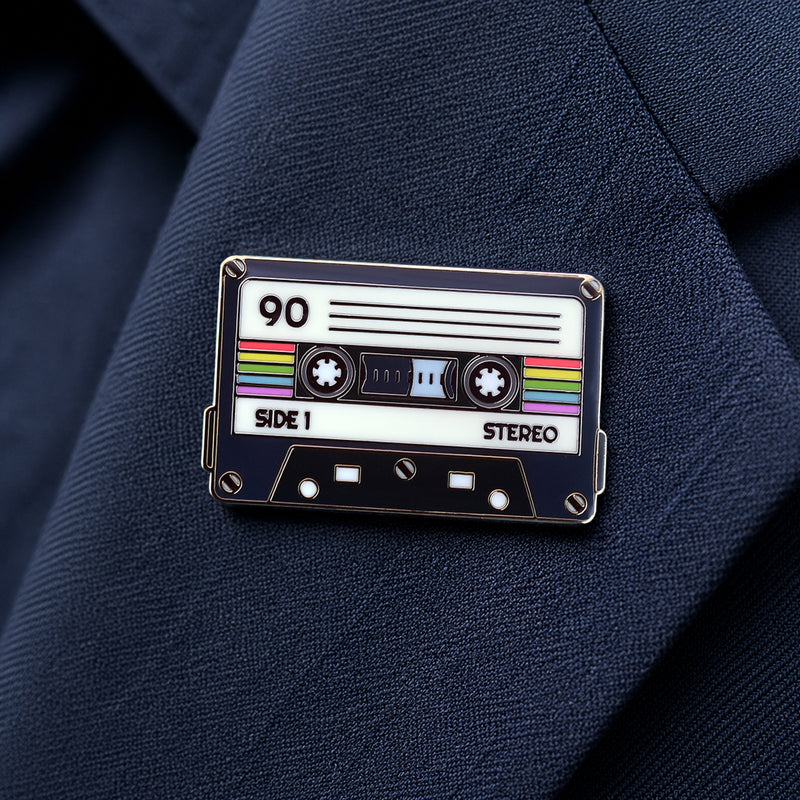 Vintage Cassette Tape Enamel Pin