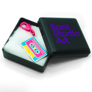 Retro Chic Cassette Enamel Charm