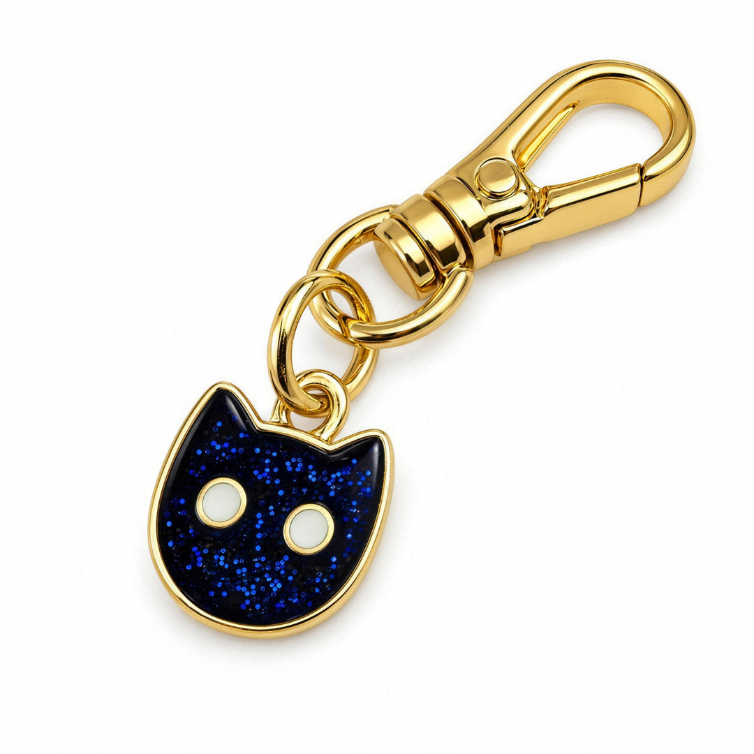 Midnight Glimmer — Glow-in-the-Dark Cat Charm