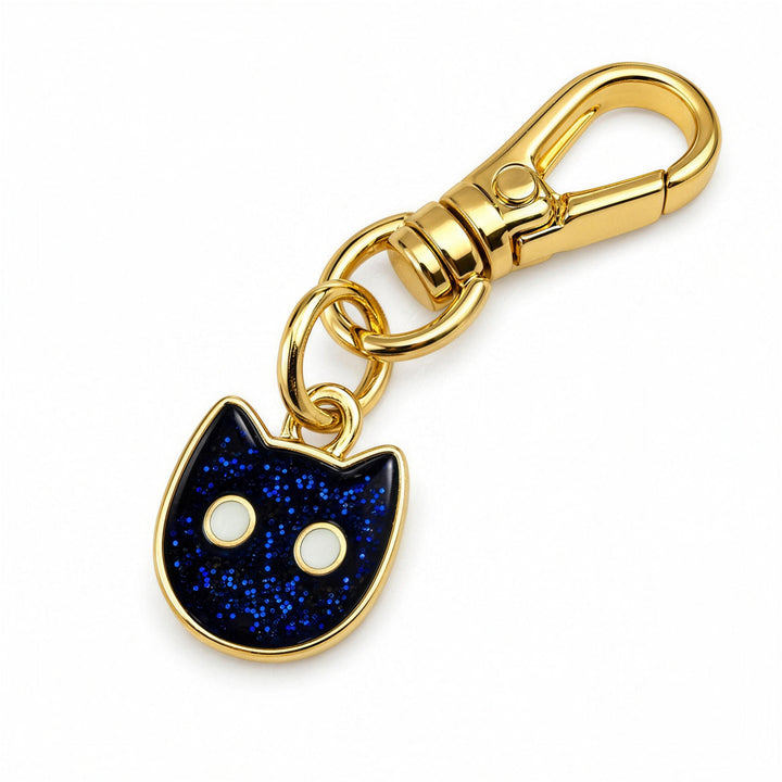 Midnight Glimmer — Glow-in-the-Dark Cat Charm