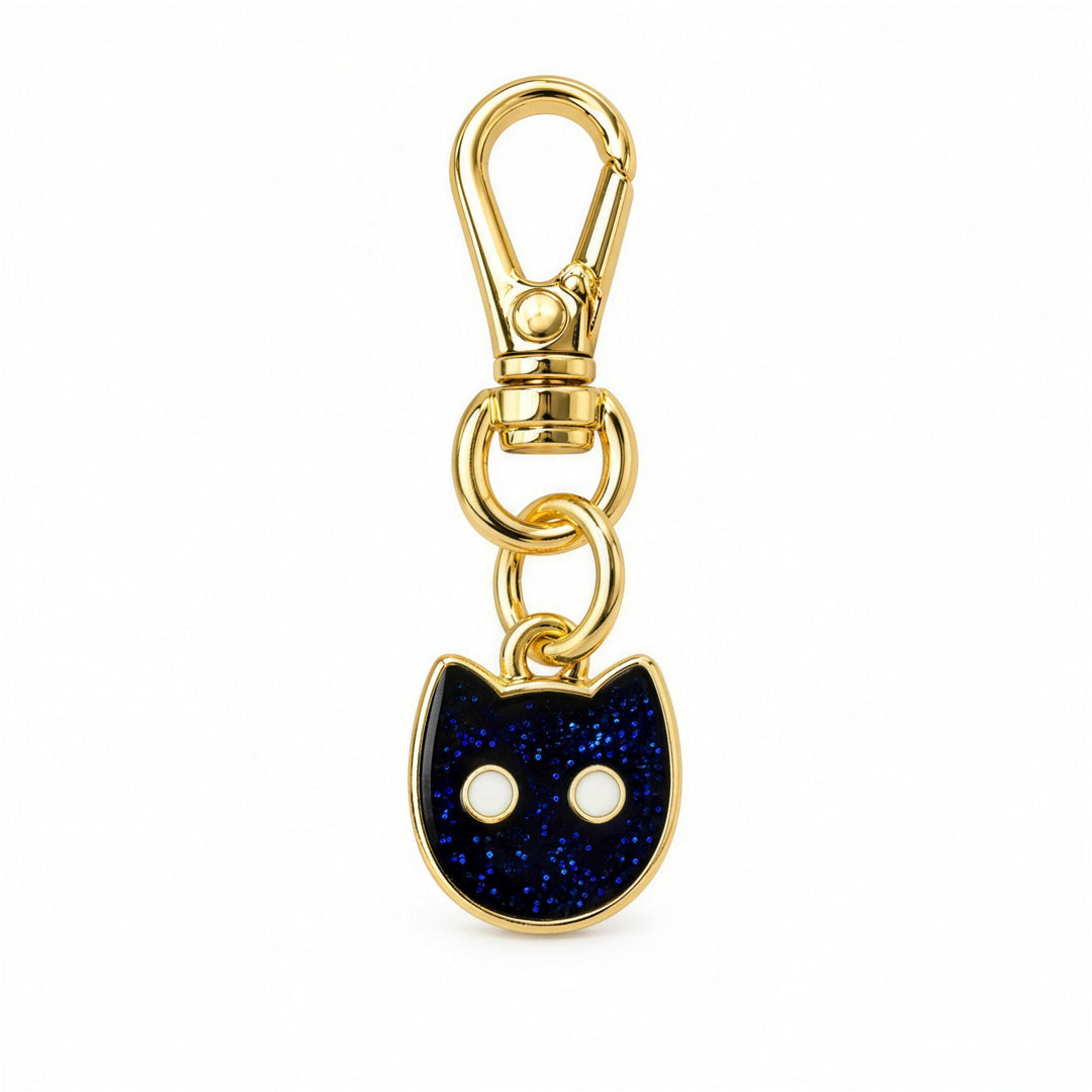 Midnight Glimmer — Glow-in-the-Dark Cat Charm