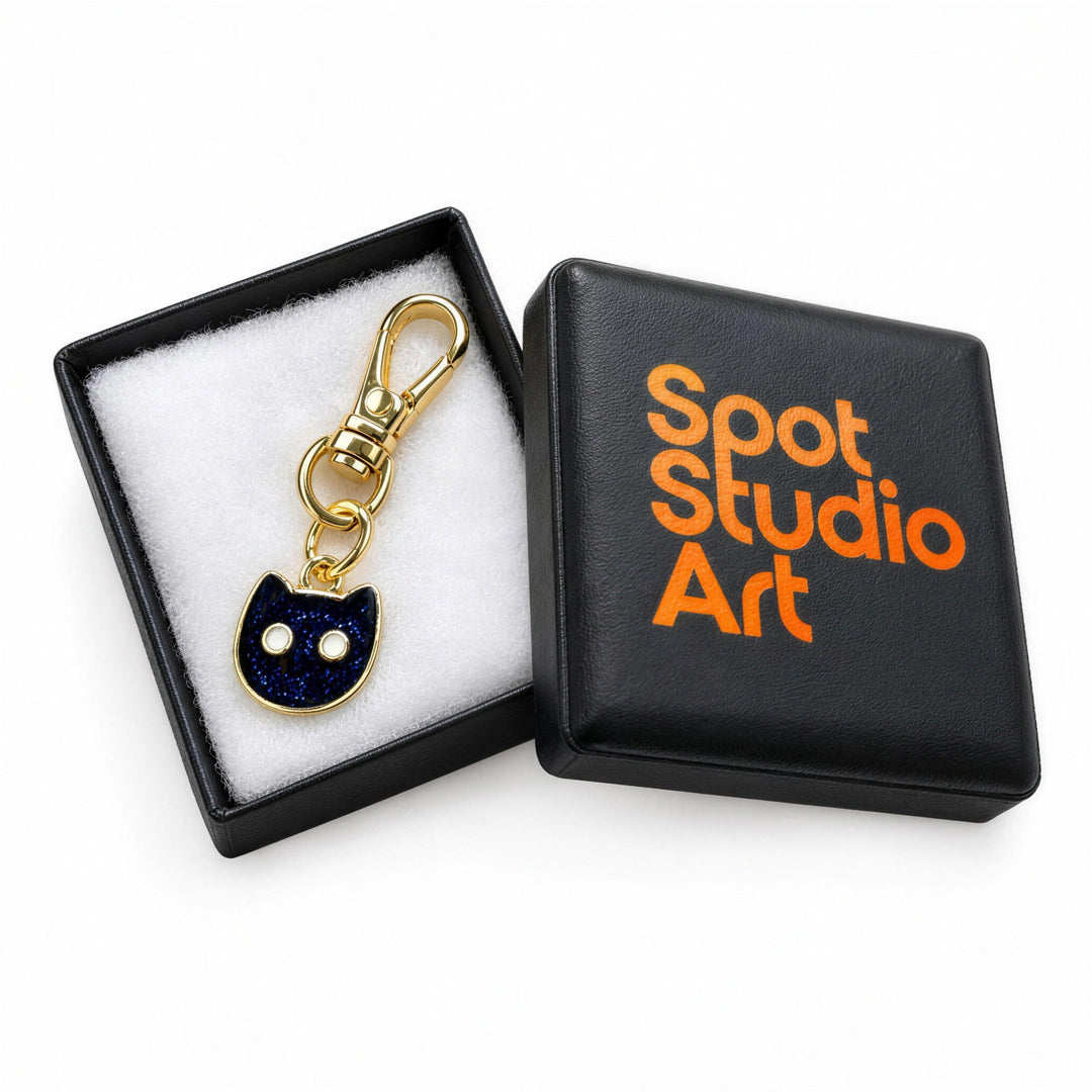 Midnight Glimmer — Glow-in-the-Dark Cat Charm
