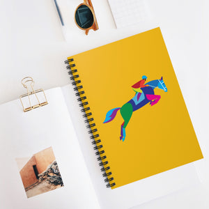 Golden Equestrian Horse Jumping Notebook