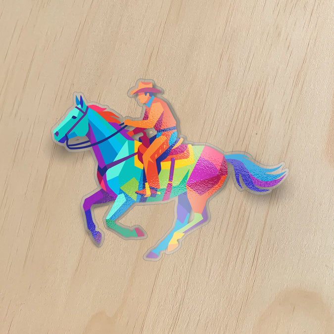 Mosaic Western Riders Clear Sticker Set