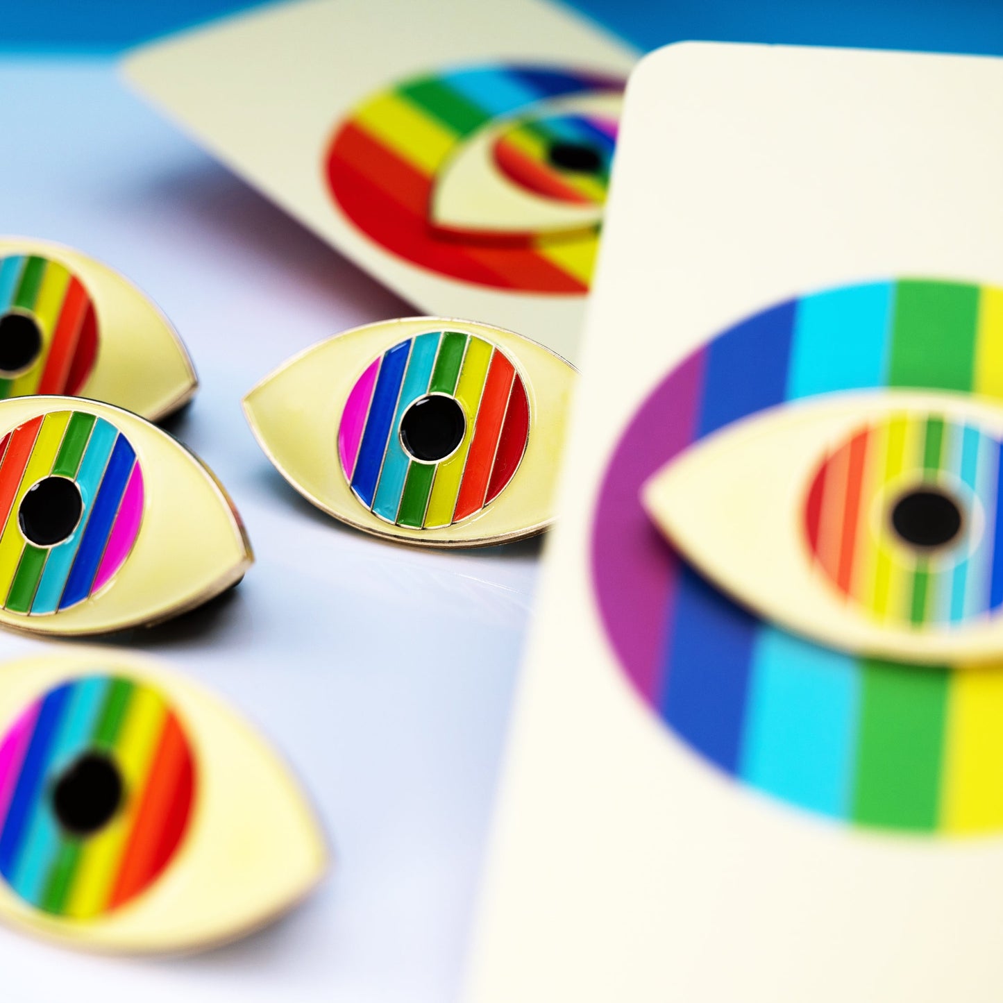 Rainbow Evil Eye Pride Enamel Pin