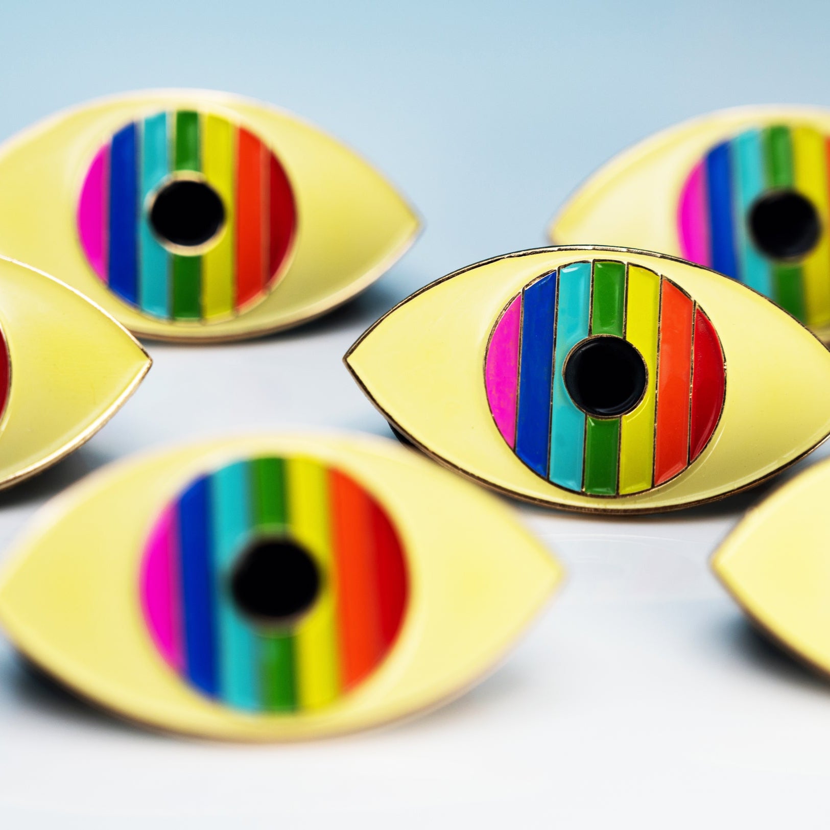 Rainbow Evil Eye Pride Enamel Pin