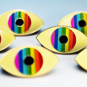 Rainbow Evil Eye Pride Enamel Pin