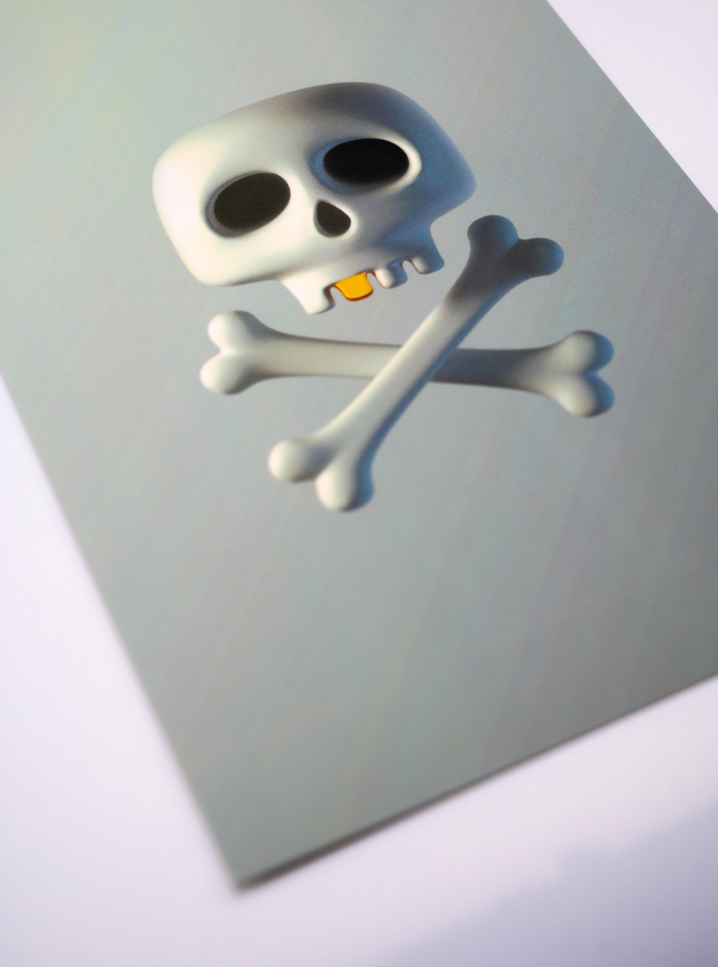 Golden Grin: A Skull and Crossbones Art Print