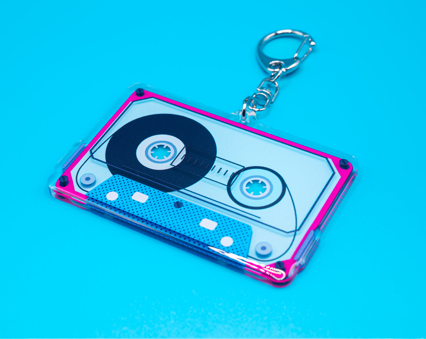 Retro Cassette Tape charm keyring