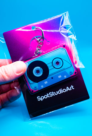 Retro Cassette Tape Keychain