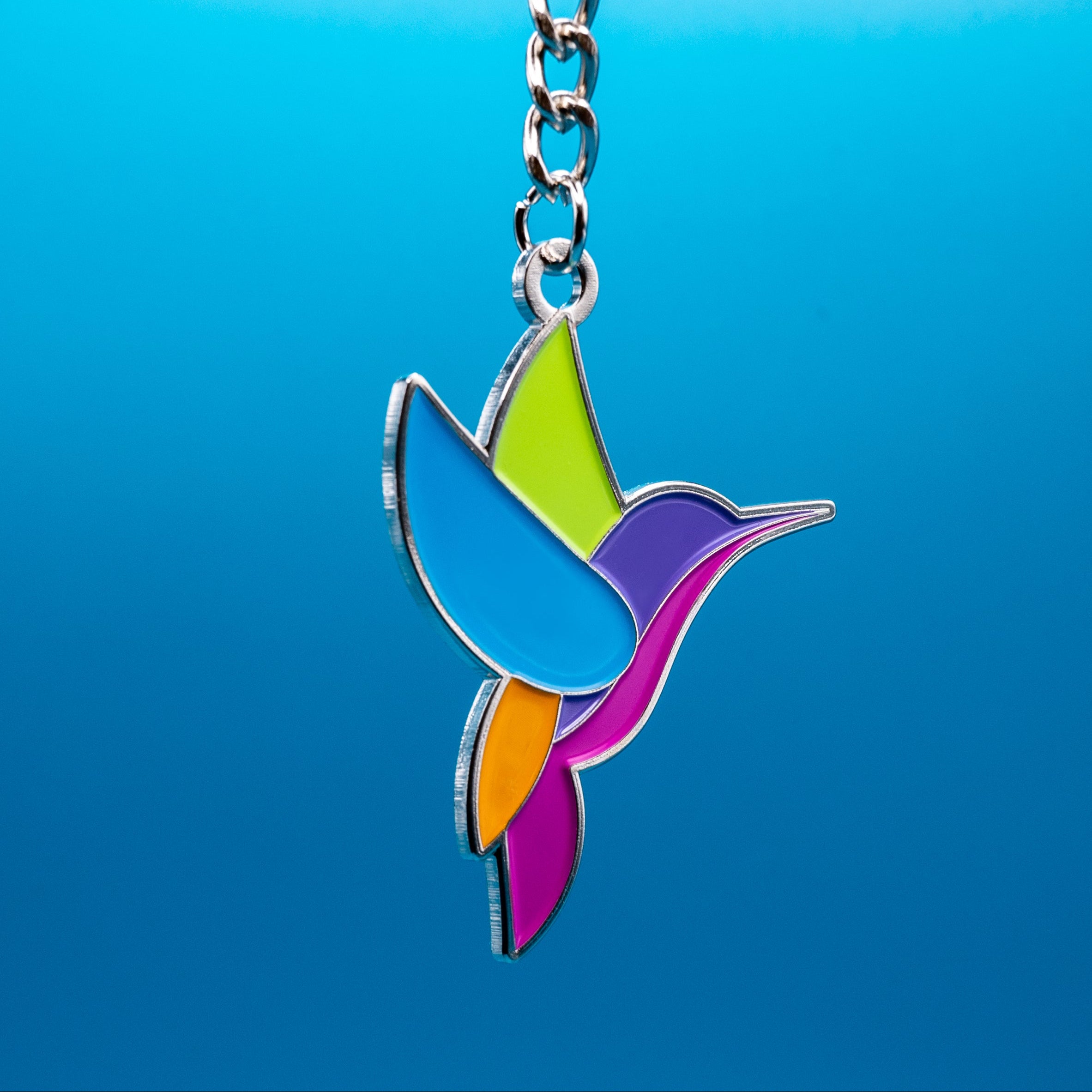Hummingbird Enamel Keychain & Pin Bundle