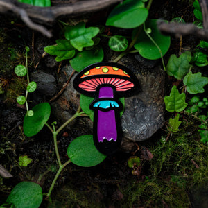 Psychedelic Mushroom Enamel Pin