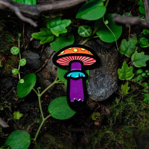 Psychedelic Mushroom Enamel Pin