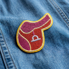 English Riding Saddle Embroidered Iron-On Patch