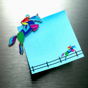 Equestrian Elegance Enamel Magnet