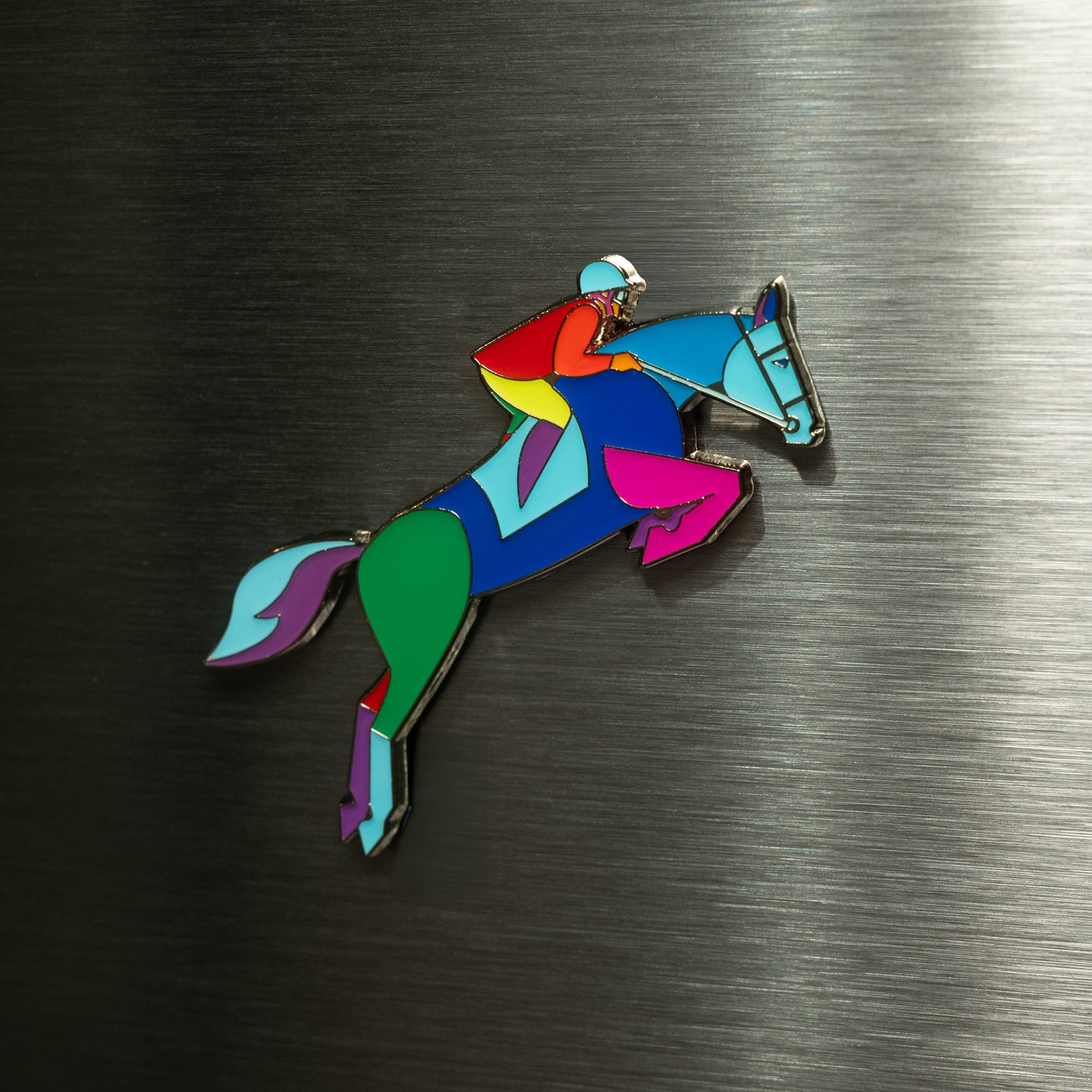 Equestrian Elegance Enamel Magnet