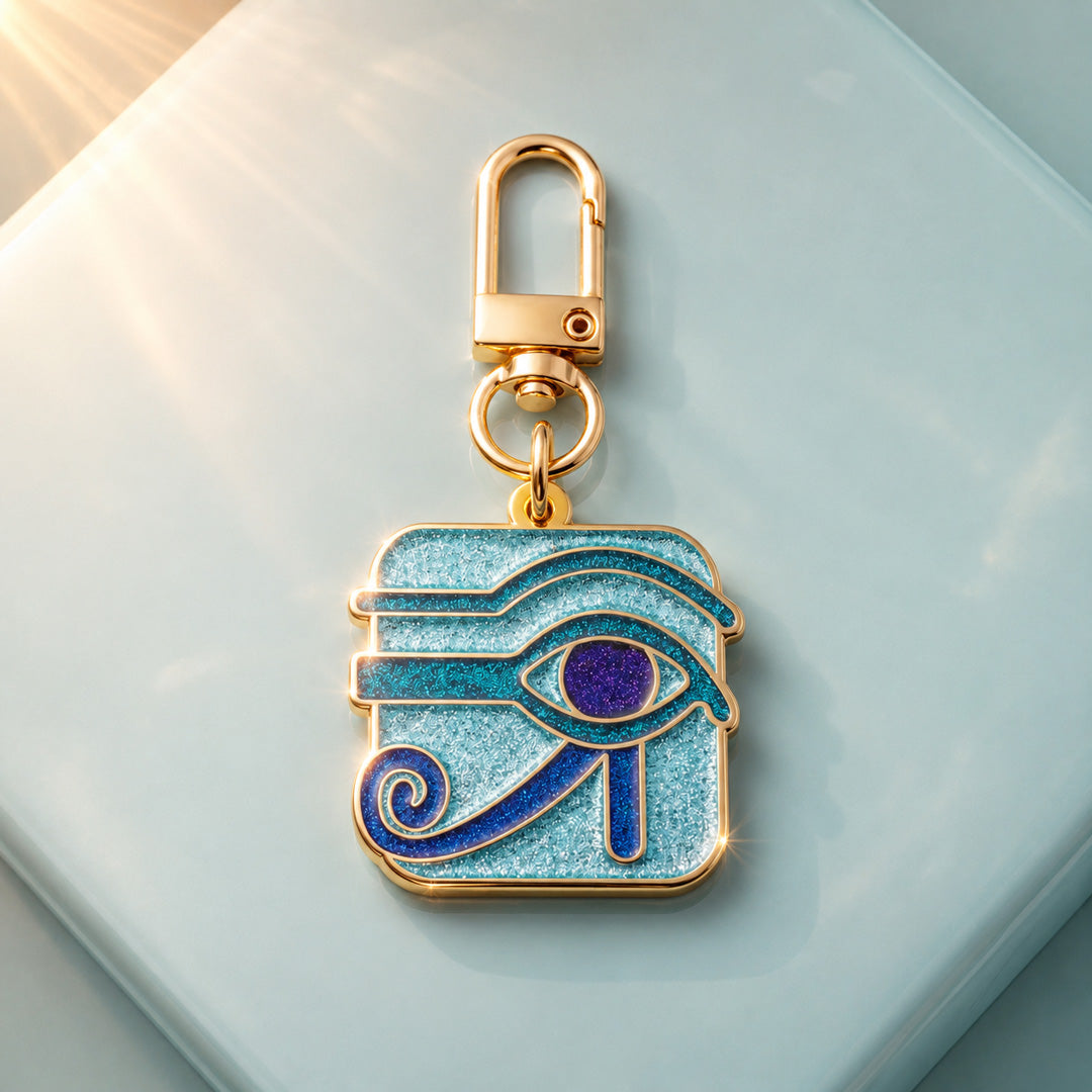 Eye of Horus Glitter Enamel Keychain Charm