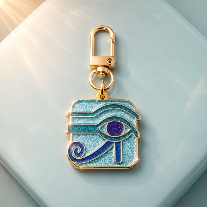 Eye of Horus Glitter Enamel Keychain Charm