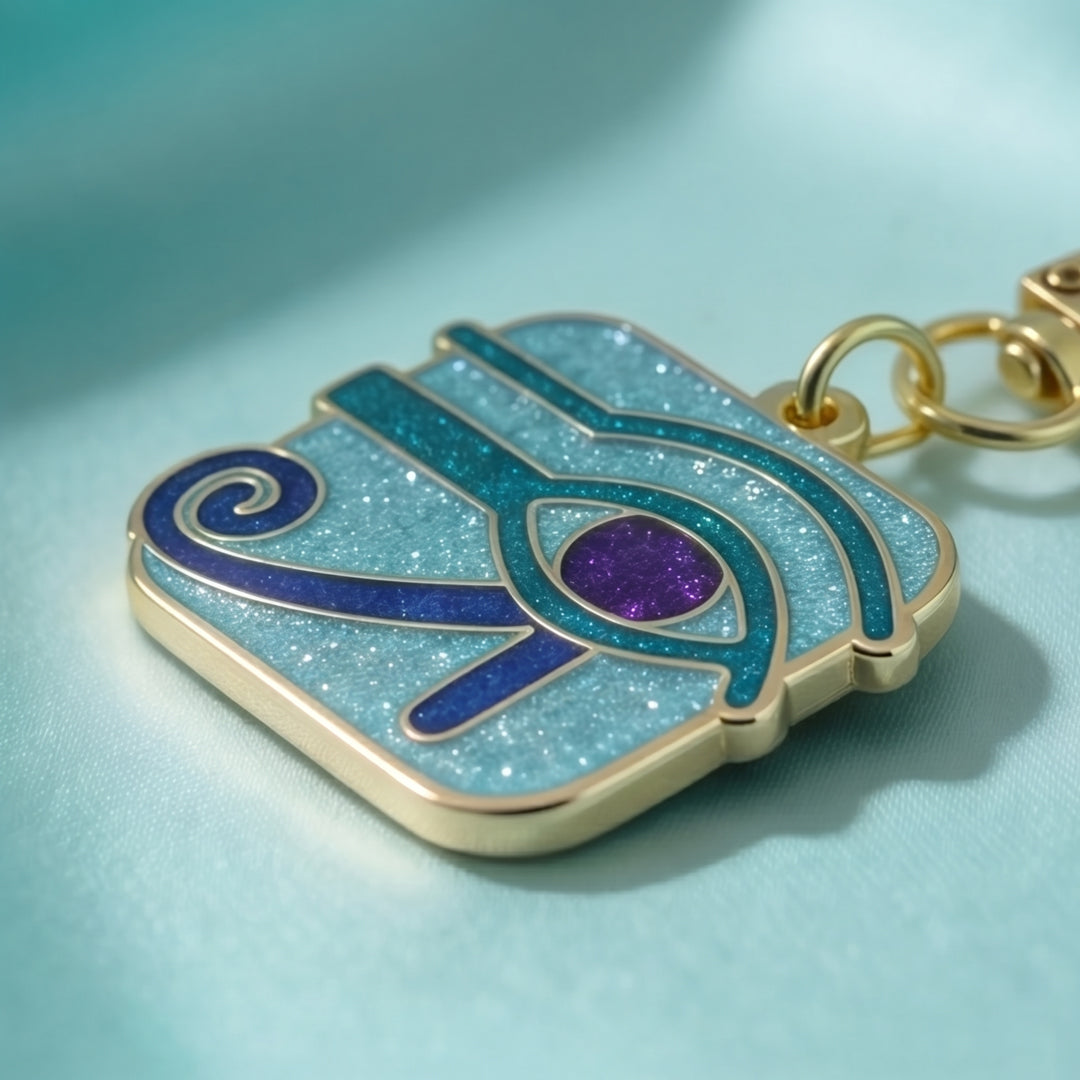 Eye of Horus Glitter Enamel Keychain Charm