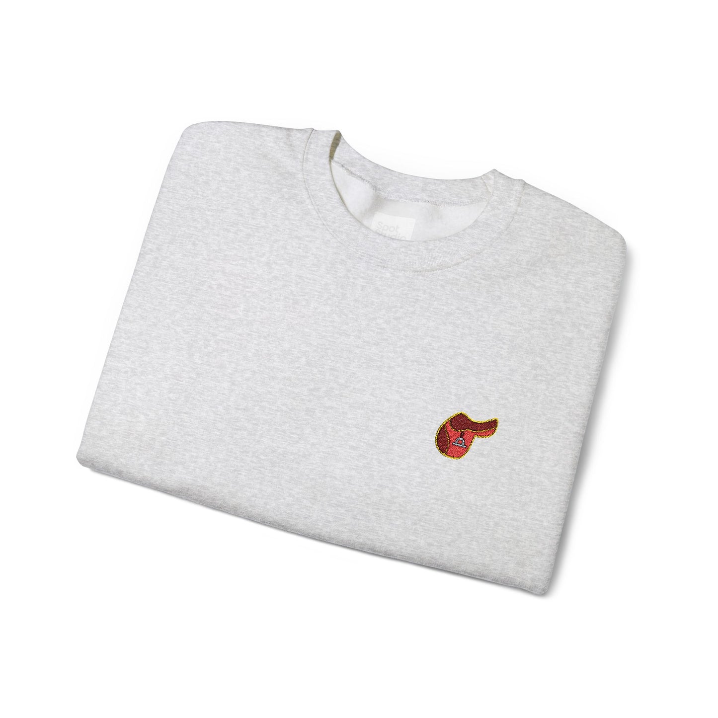 English Riding Saddle Embroidered Unisex Heavy Blend™ Crewneck Sweatshirt