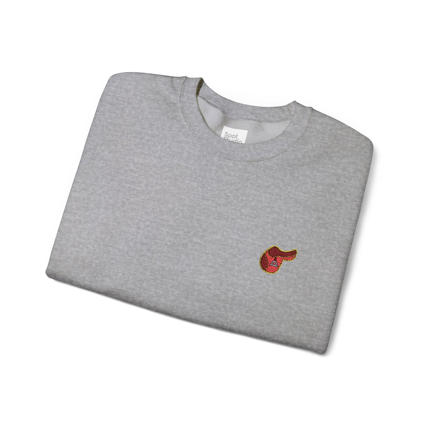 English Riding Saddle Embroidered Unisex Heavy Blend™ Crewneck Sweatshirt