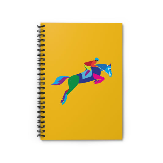 Golden Equestrian Horse Jumping Notebook