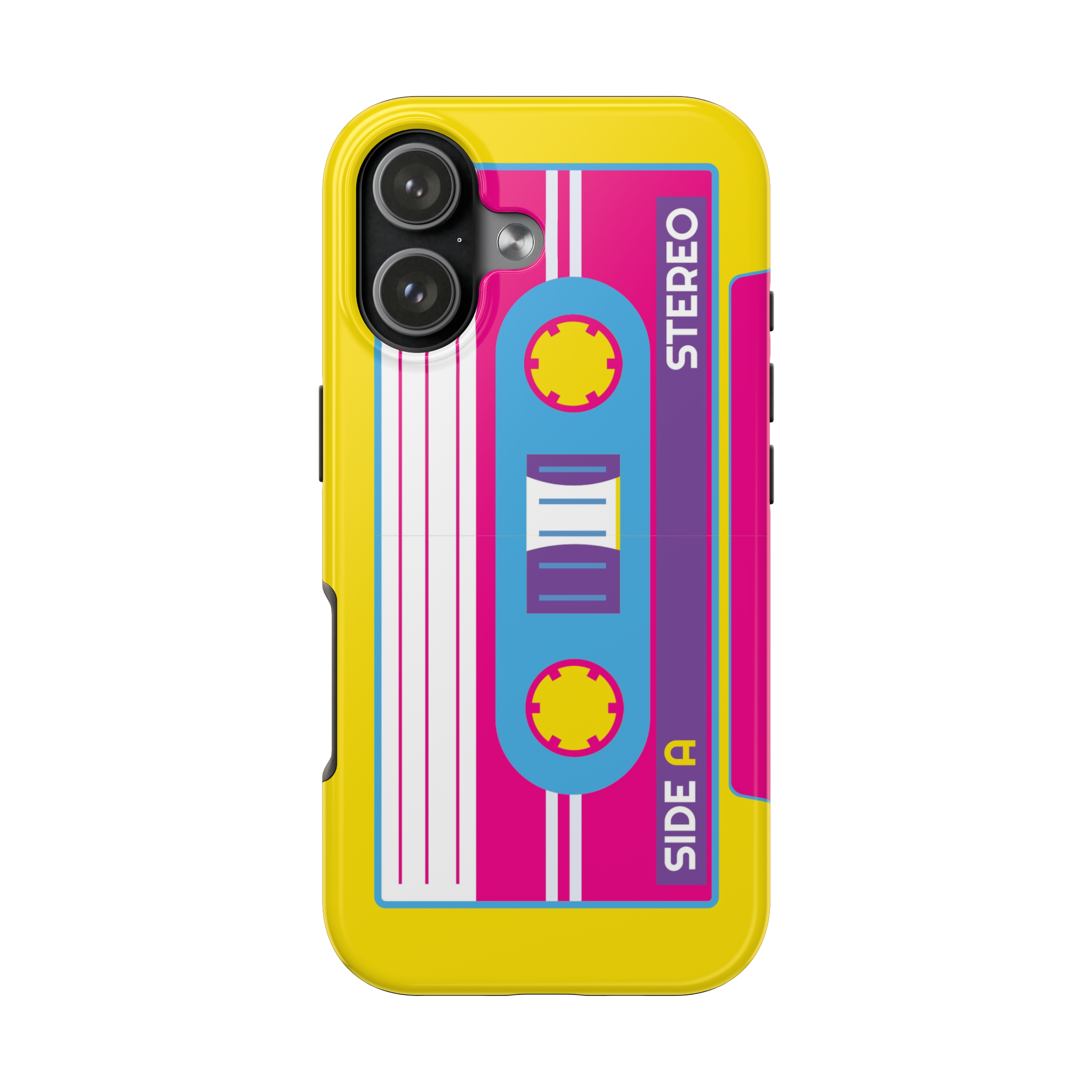 Neon Rewind Cassette iPhone Case