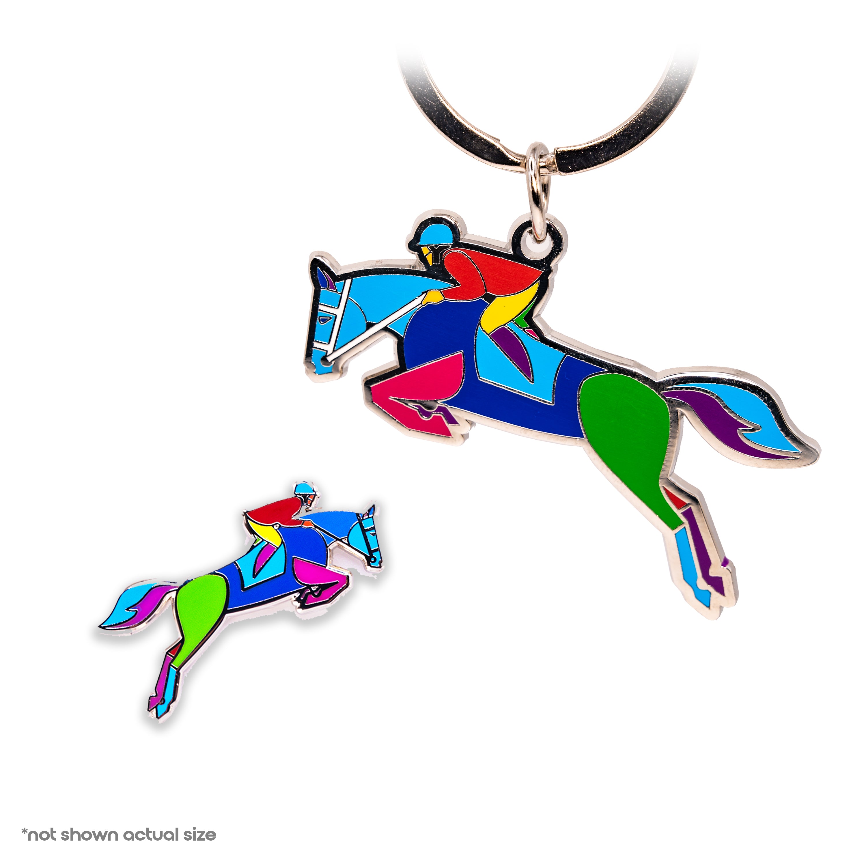 Equestrian Enamel Keychain & Pin Bundle