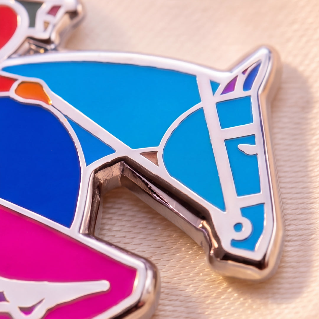 Equestrian Enamel Keychain & Pin Bundle