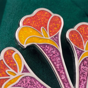 Honeysuckle Flower Enamel Pin